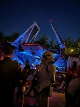Star Wars Galaxy's Edge at night Hollywood Studios, Disney World