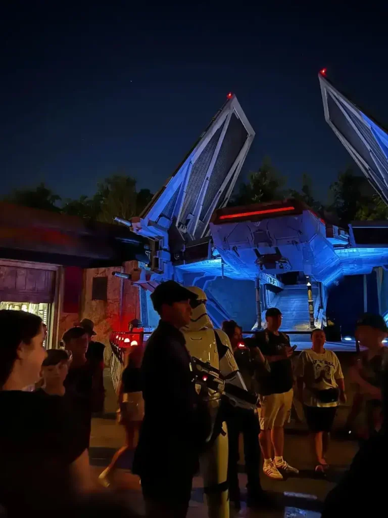 Star Wars Galaxy's Edge at night Hollywood Studios, Disney World
