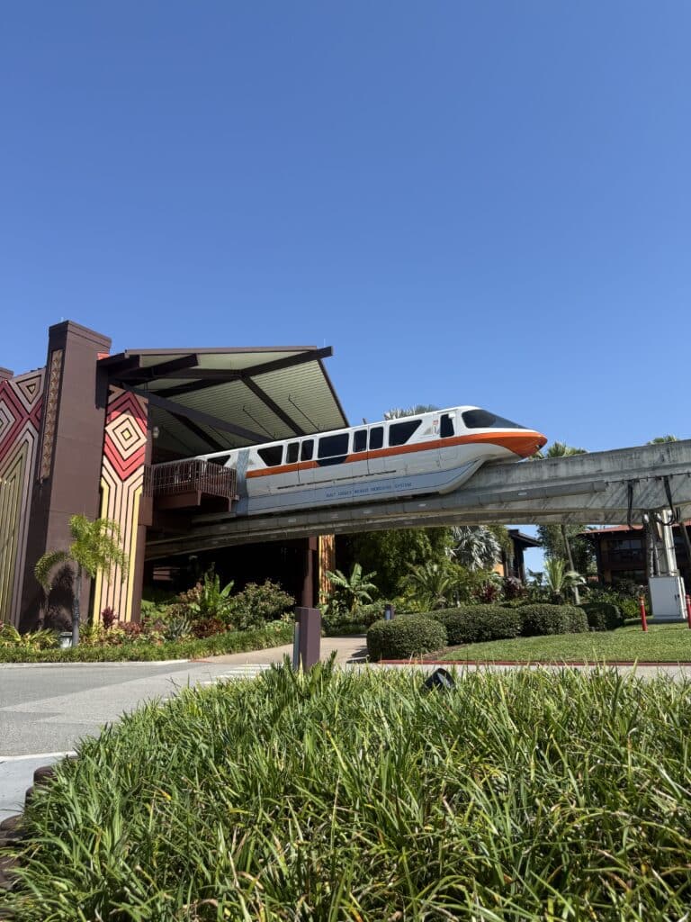 Monorail at the Polynesian hotel
