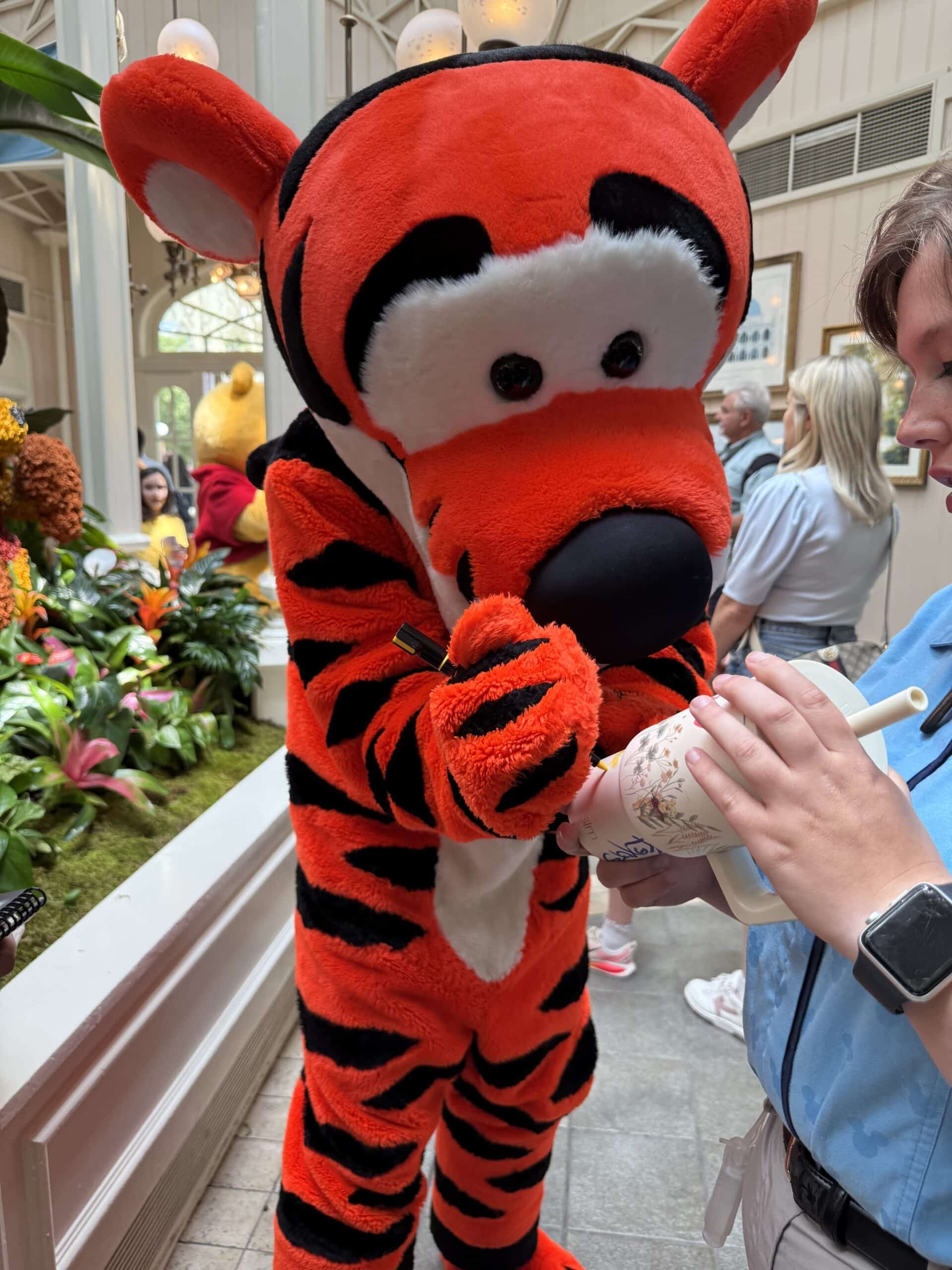 Tigger at Crystal Palace character dining