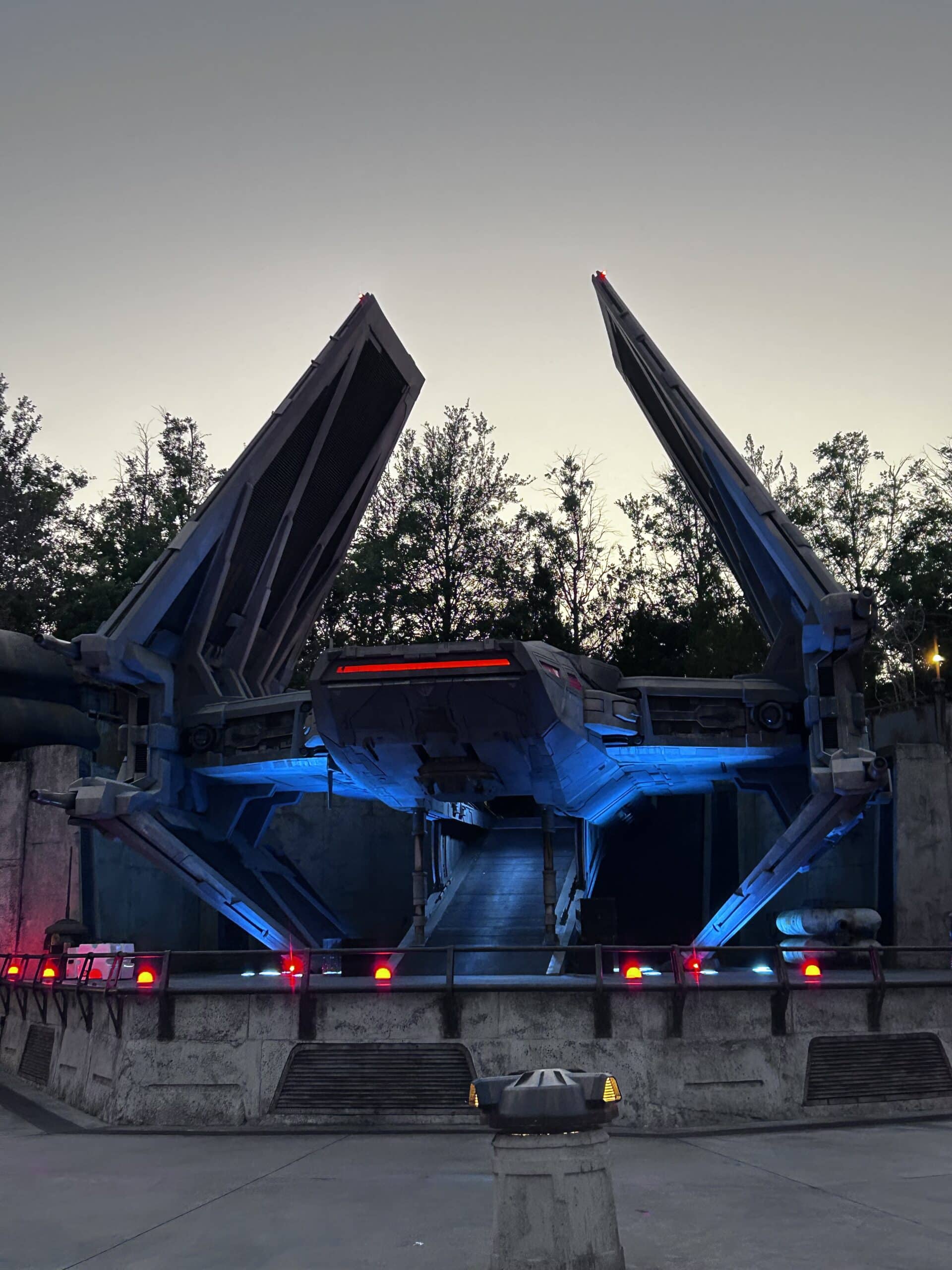 Galaxy's Edge at Hollywood Studios at night, Disney World