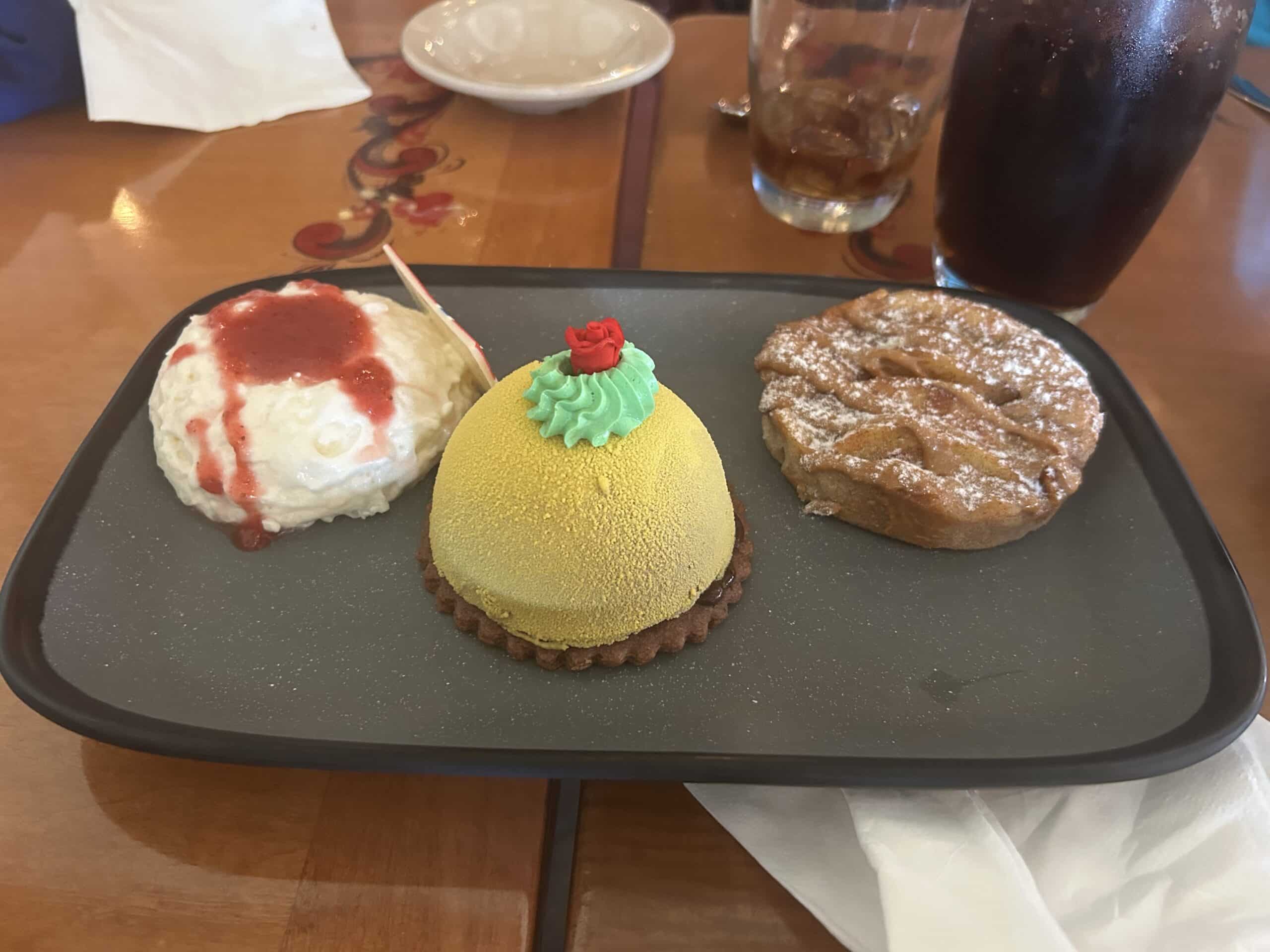 Dessert at Cinderella princess character at Akershus Royal Banquet Hall Epcot