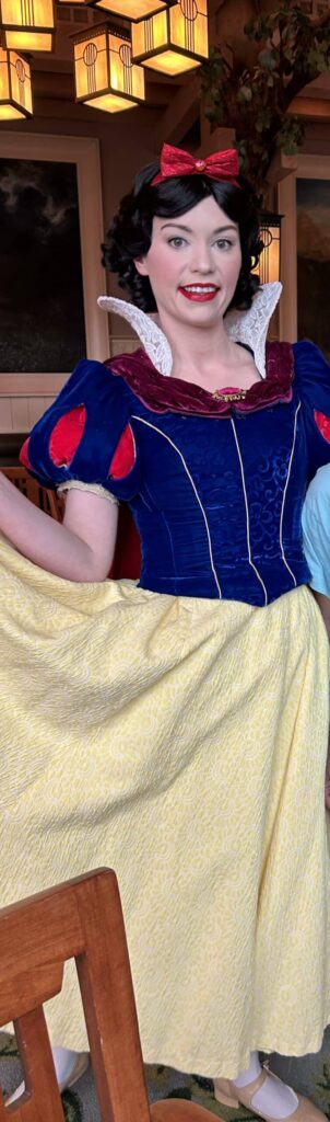 Snow White at Dinner at Storybook Dining at Artist Point