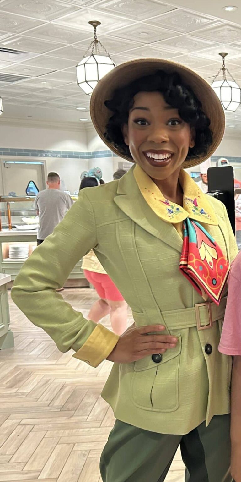 Princess Tiana at 1900 Park Fare character dining Grand Floridian Disney World