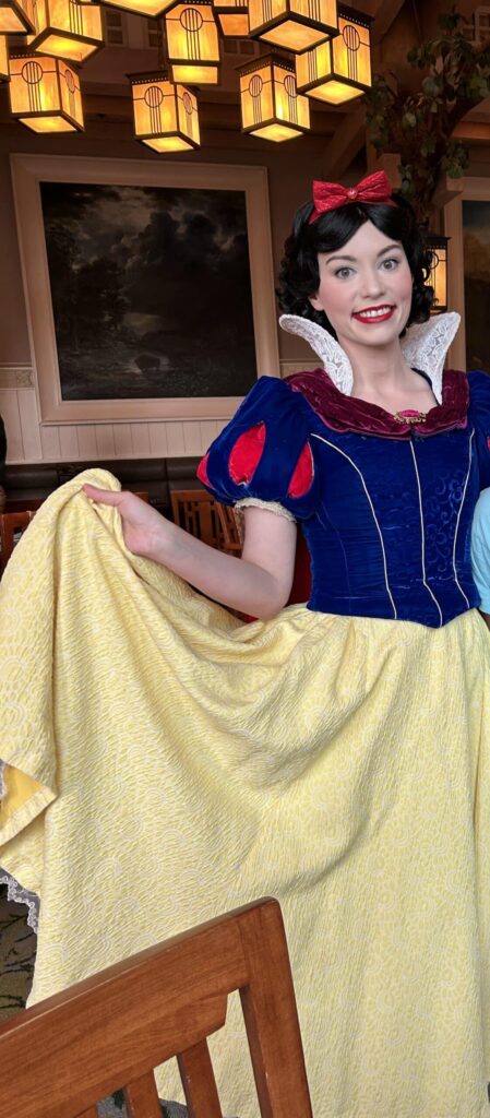 Storybook Dining at Artist Point: Snow White Character Meal Review 3 Snow White character at Storybook Dining at Artist Point Disney World