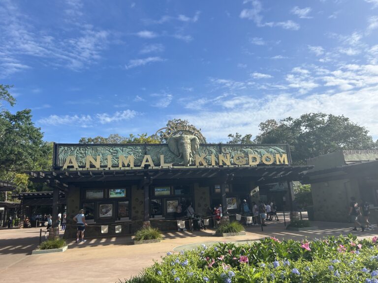 Disney's Animal Kingdom entrance sign and park entry Walt Disney World